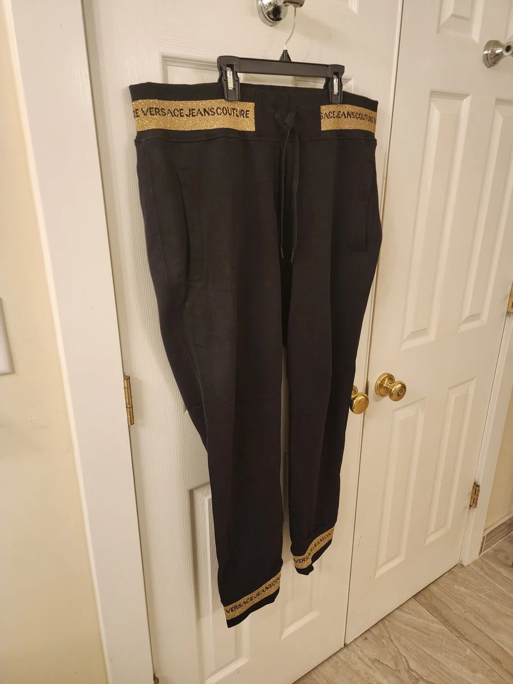 Versace Gold Logo Trim Joggers
